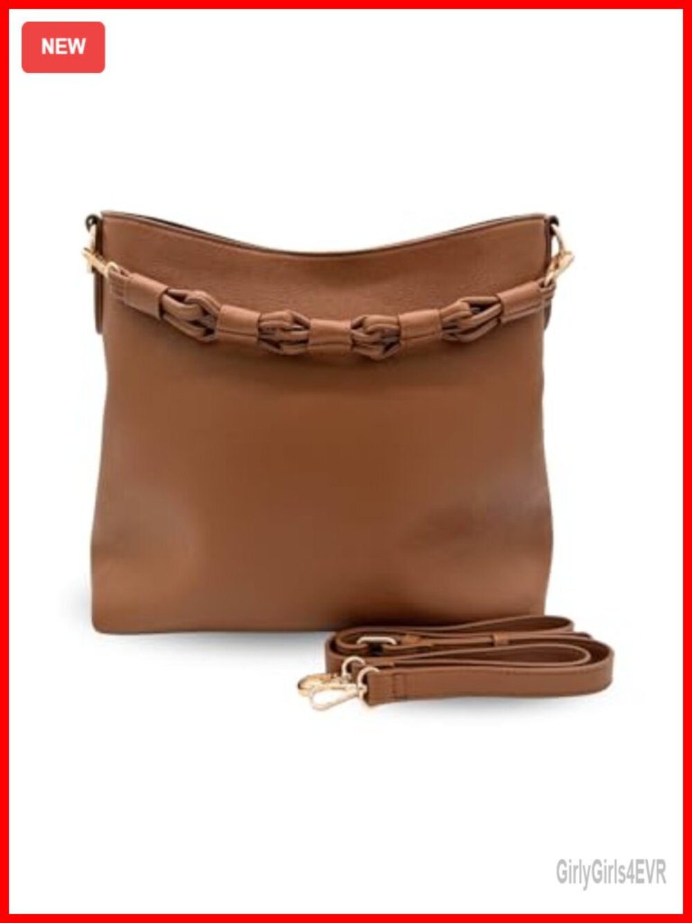 Vegan Leather Slouchy Tote Crossbody Shoulder Bag Adjustable Strap